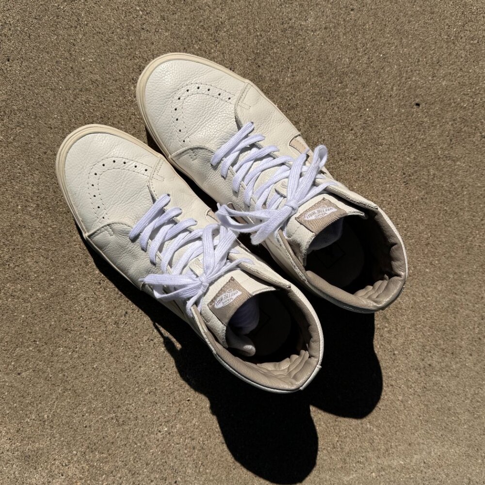 Vans Sk8-hi Premium Leather - Rain Drum - Size Mens 11 - Picture 4 of 6
